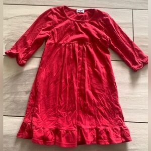 Splendid red 3T girl dress long sleeve.